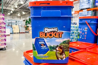 costco chuckIt bucket fetch dog toys