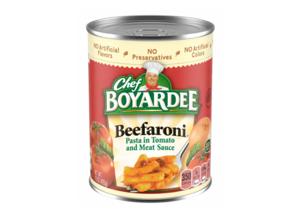 Chef Boyardee Pasta Can