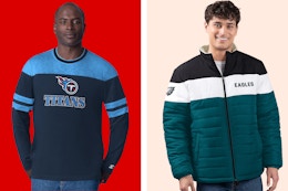 NFL Clearance Deals at QVC: $12 Tees, $46 Jackets, and More card image