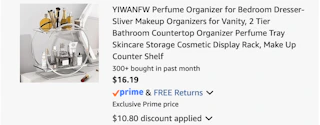 perfume organizer Amazon receipt
