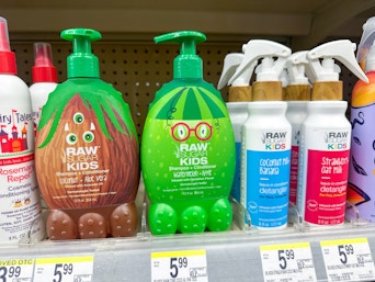 raw sugar kids items on walgreens shelf