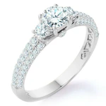 Three Stone Diamond Engagement Ring