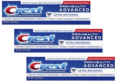 3 Crest Toothpastes