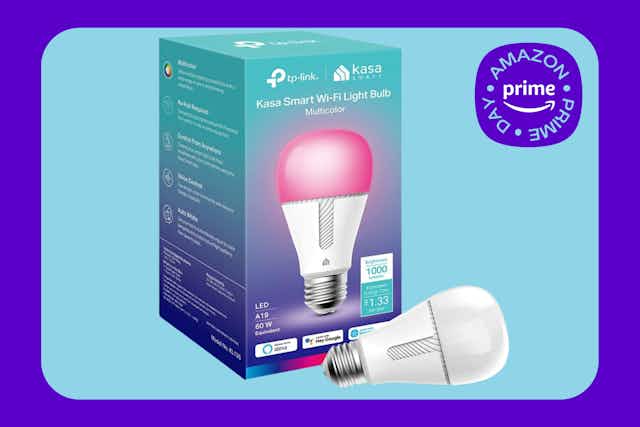 Early Prime Day Savings: Get 57% Off a Kasa Smart Bulb — Pay Just $9.98  card image