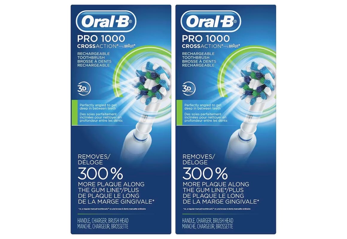 2 Oral-B Pro 1000
