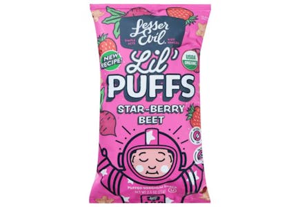 2 LesserEvil Lil' Puffs Bags