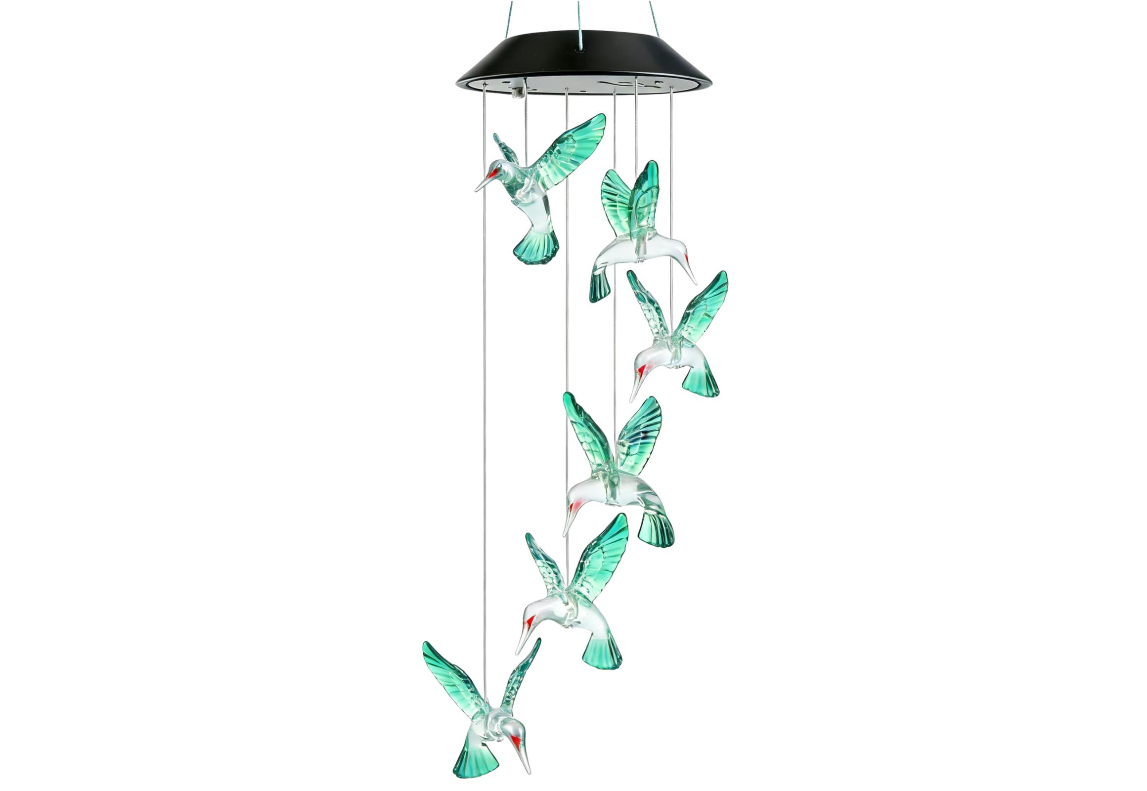 Solar Hummingbird Wind Chimes