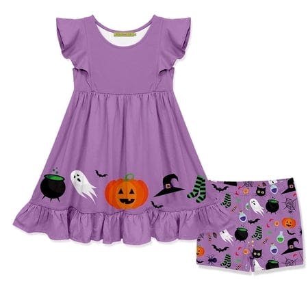 Kids' Halloween Dress & Short Set