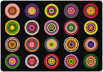 Color Rings Classroom Area Rug