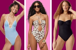 J. Crew One-Piece Swimsuits, as Low as $7 With Code (Reg. $118+) card image