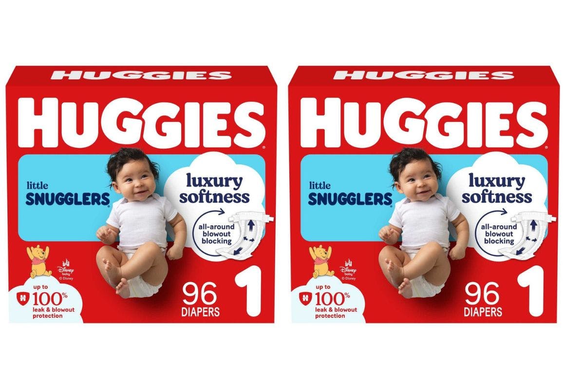2 Huggies Little Snugglers Diaper Boxes