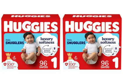 2 Huggies Little Snugglers Diaper Boxes