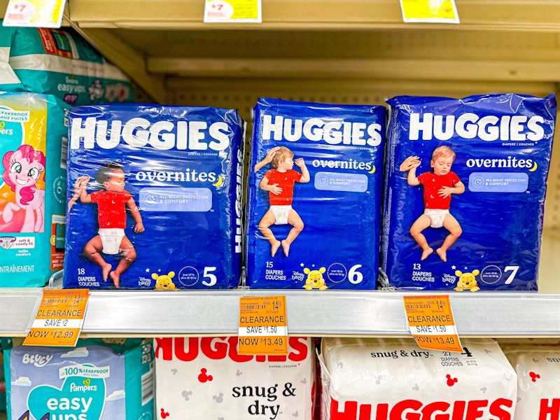 huggies overnites diapers with clearance signs