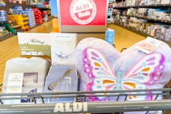 Best Aldi Aisle of Shame Deals: $5 Bento Box, $8 Sheet Sets, and More card image