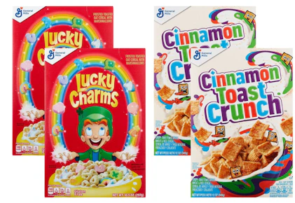 4 General Mills Cereal Boxes