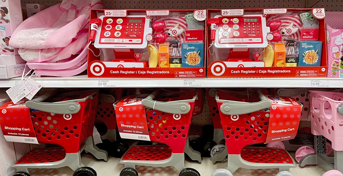 target cash register on shelf