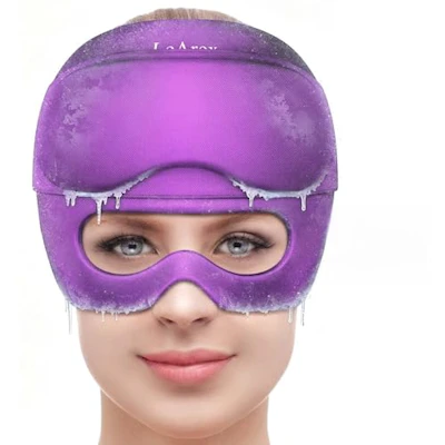 Migraine Relief Cap with Gel Eye Mask