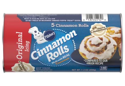 2 Pillsbury Cinnamon Rolls Cans