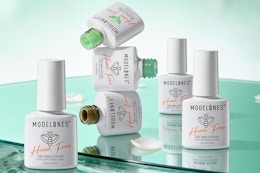 a set of six gel polishes