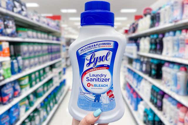 Lysol Laundry Sanitizer, Only $1.29 at Target card image