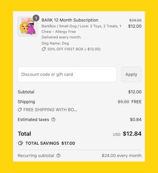 BarkBox Fine Print