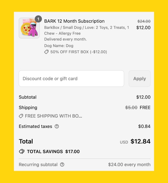 BarkBox Fine Print