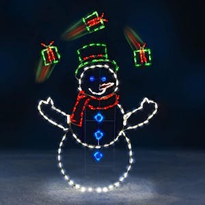 Juggling Snowman Yard Decoration