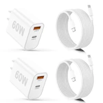 Dual Port USB-C Wall Charger 2-Pack