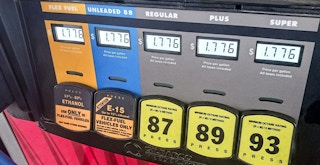 A gas pump with all the prices at $1.776