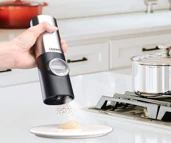 Great Price! 40% Off + Extra 5% Coupon, Sangcon Electric Salt and Pepper  Grinder Mill Set {}