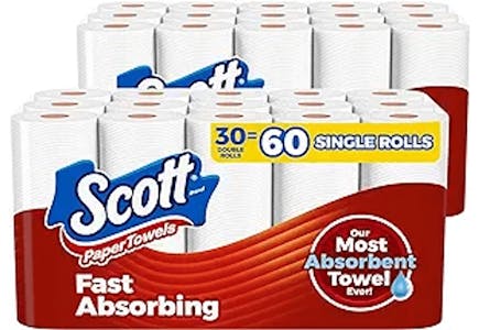 2 Scott Paper Towels Packs