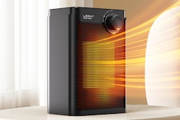 a space heater on a table