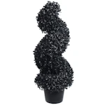 Ashland Black Boxwood Spiral Topiary