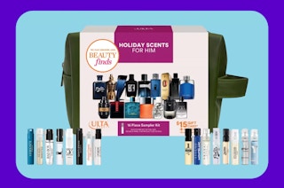 a 16-piece cologne sample