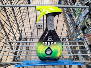 Febreze Unstopables Fabric Spray in Walmart shopping cart