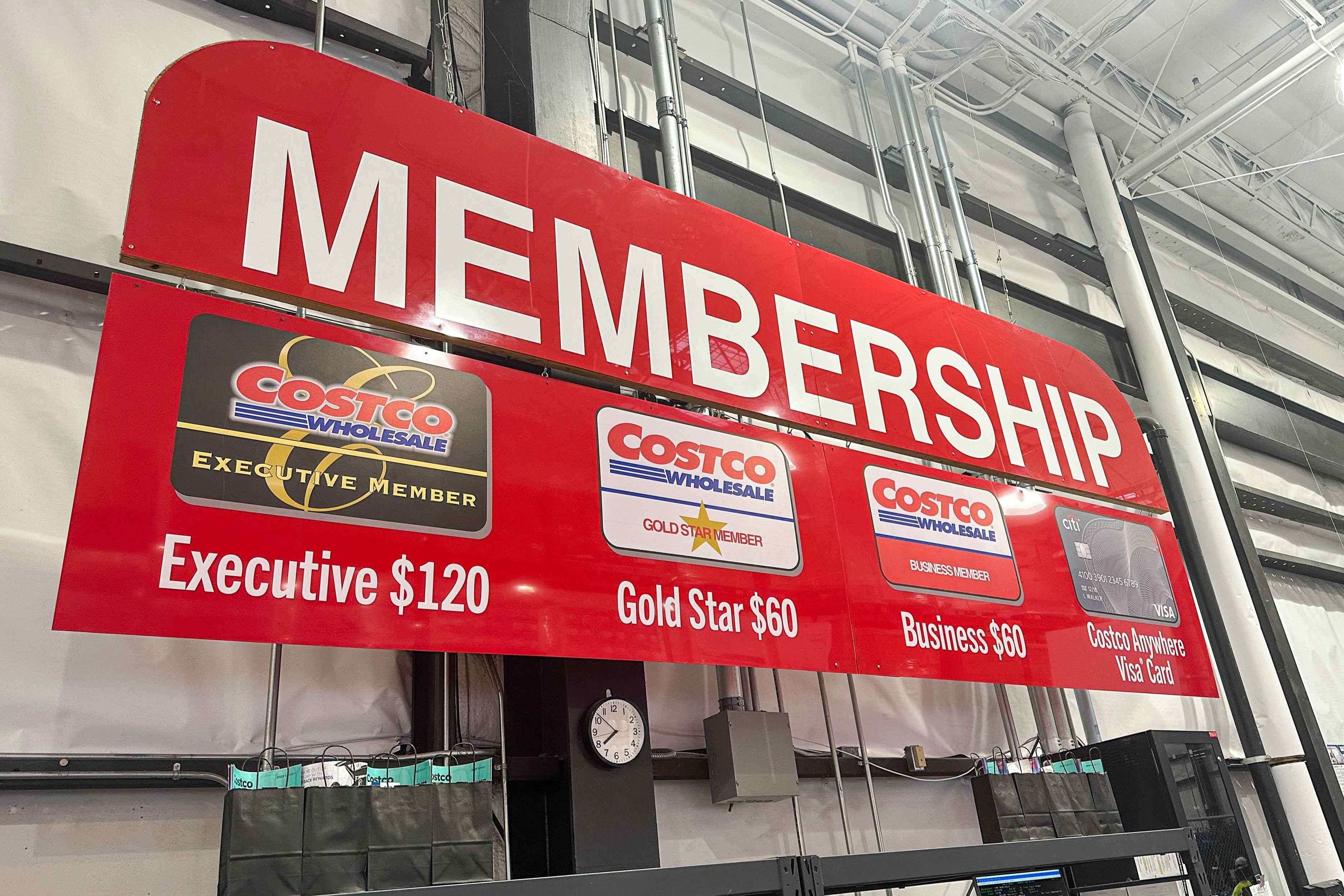 costco memebership signage