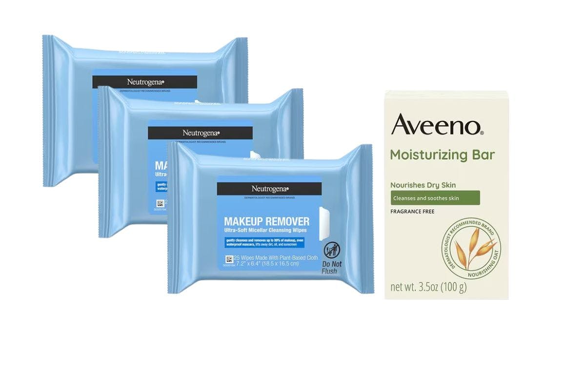 3 Neutrogena + 1 Aveeno