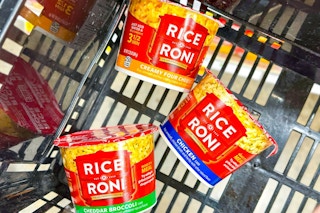 rice a roni rice cups in shopping basket