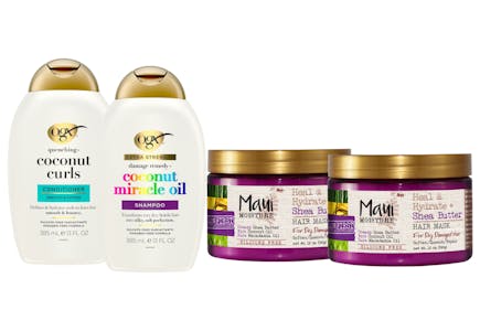 2 OGX + 2 Maui Hair Care Items