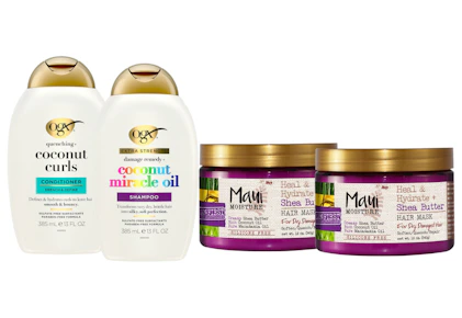 2 OGX + 2 Maui Hair Care Items