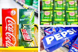 soda 12 packs collage
