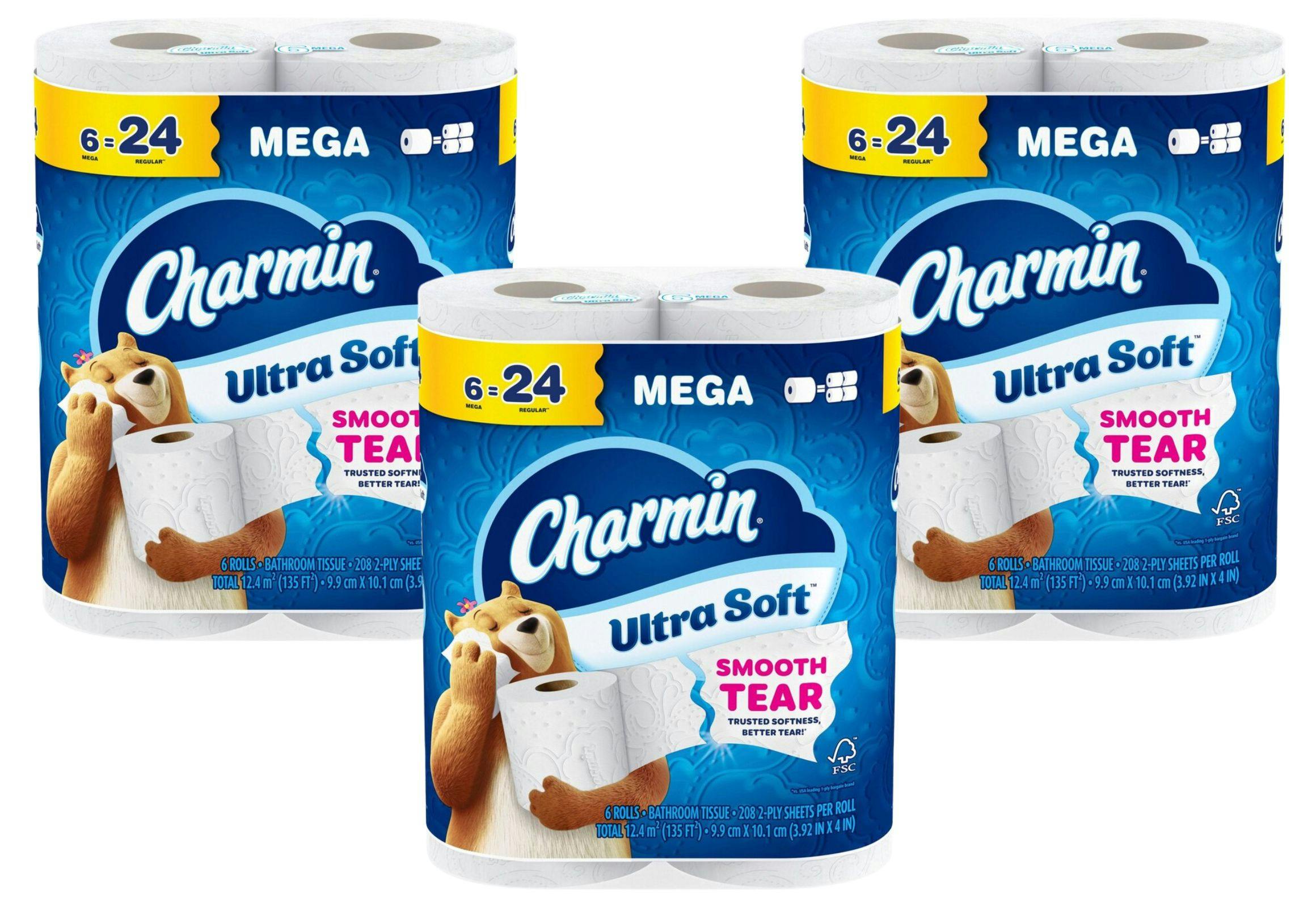 3 Charmin Toilet Paper Packs