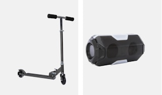 a scooter and a speaker from five below