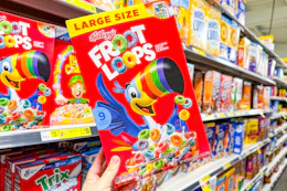 kellogg's large size froot loops cereal