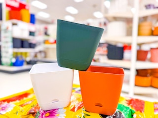 3 room essentials self watering planters sitting on soil at target