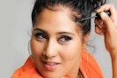 Woman using Got2b Glued Brows & Edges Gel on hair