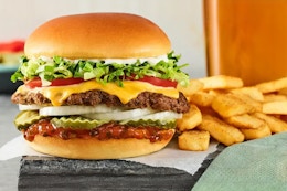 Tuesday Food Deals: $10 Red Robin Gourmet Cheeseburger + Bottomless Side card image