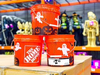 Home Depot Halloween Buckets in stores