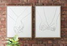 hold hands wall art