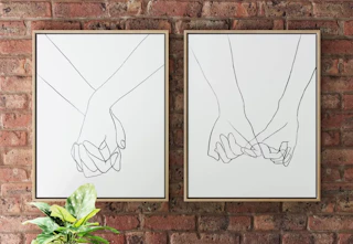 hold hands wall art